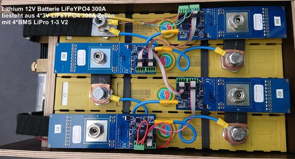 WM-LiFeYPO4-von 100AH bis 300AH-12V Batterie Einzelkomponenten Set, Lithium, Li-Ion Akku inkl. BMS